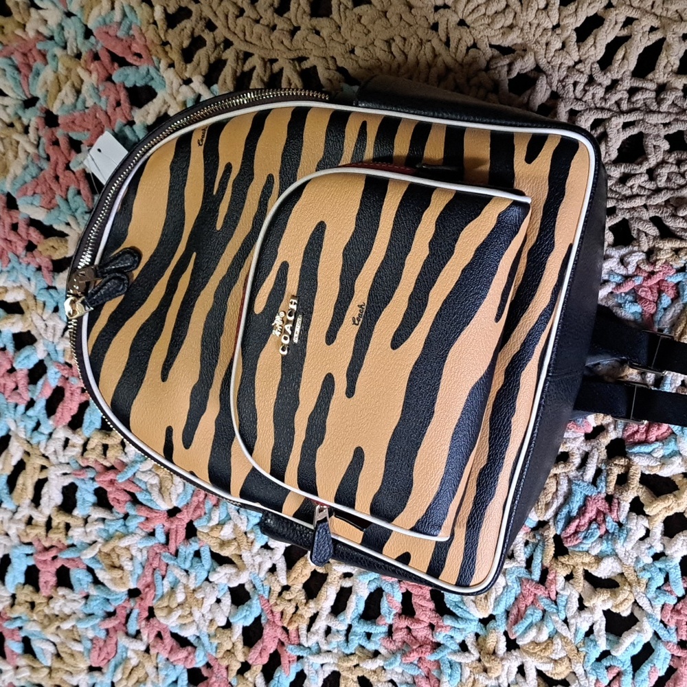 Coach tiger print backpack